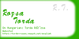 rozsa torda business card